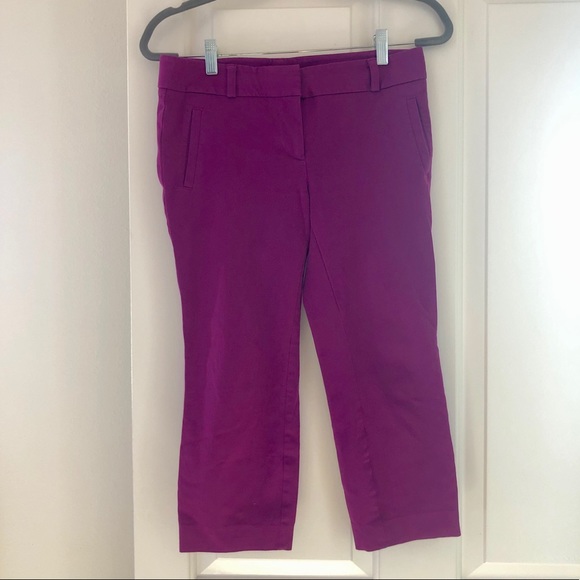 Ann Taylor LOFT Magenta/Purple Capri Work Pants - Picture 1 of 5